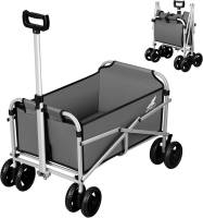 Carrito de mano plegable, carrito, con frenos, capacidad de carga de 80 kg, gris oscuro - details 0