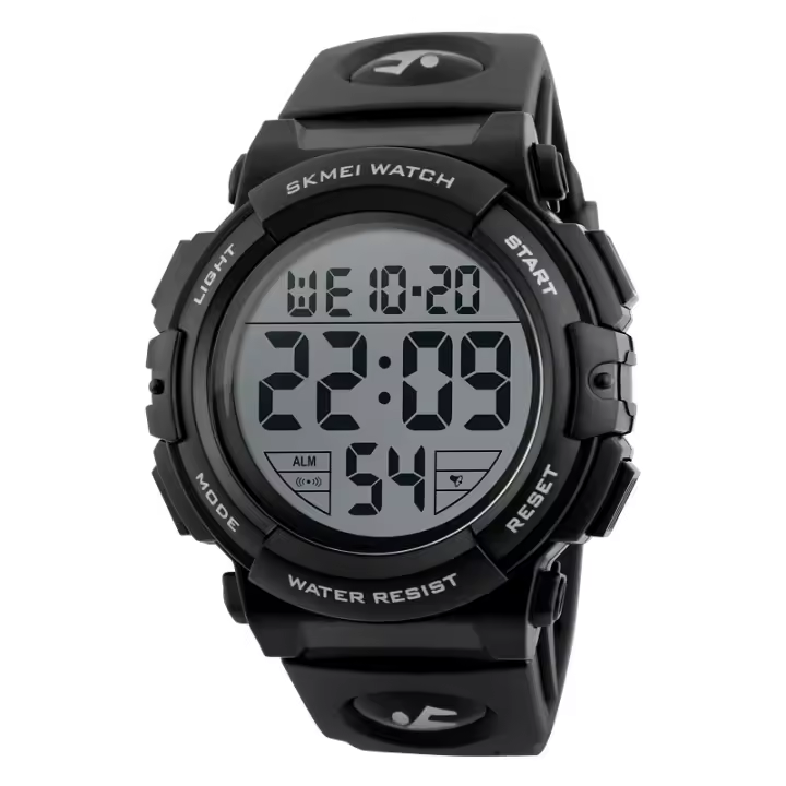SKMEI-reloj deportivo multifunción para hombre, cronógrafo Digital militar, resistente al agua, 5Bar, 1258 - 1