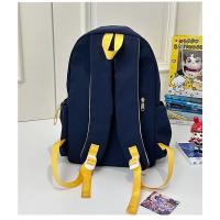 Mochila coreana simple de color sólido con alfabeto para estudiantes, mochila ligera de gran capacidad para viajes, mochila informal versátil - details 44