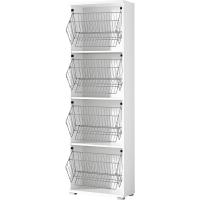 Organizador de Zapatos de Cuerpo Zapatero con 2 Cestas Metálicas Colorado en Blanco - details 12