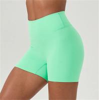 Pantalones cortos deportivos de Yoga, pantalones cortos de cintura alta para realzar la cadera, Fitness, correr, pantalones cortos de 3 puntos, medias de gimnasio de secado rápido - details 7