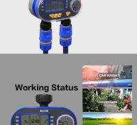 Controlador de riego de jardín con válvula solenoide, utilizado para dos temporizadores de salida electrónicos digitales en jardines y patios - details 4