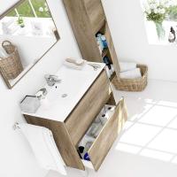 Columna de Baño Suspendida de 2 Puertas Mueble Lavabo de Modelo Dakota Acabado Nórdico - details 1