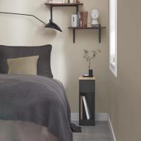 Auxiliares para Salón Mesilla de Noche Estrecha para Dormitorio con 1 Cajón y 1 Compartimento Abierto Blanco y Madera 20 x 35 x 60 cm FBT111-WNx2 ES - details 47