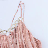 OUWU- 2025seaside Vacaciones Estilo Anillo Decoración Tie-dye Suelto Casual Vestido Con Tirantes Falda Larga Ropa De Verano Para Mujer - details 5