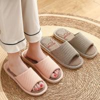 Zapatillas de lino transpirables para hombre y mujer, chanclas antideslizantes para interiores y el hogar, zapatos planos cómodos para la playa - details 10