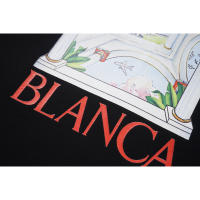 Camiseta Deportiva de Algodón Puro para Hombres Cuello Redondo, Estampado de Logotipo Delantero, Estilo Casual para el Verano - details 7