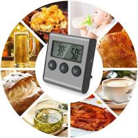 Termómetro Digital de cocina, temperatura de alimentos y carne para horno, barbacoa, parrilla, función de temporizador con sonda, medidor de calor para cocinar - details 0