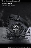 SMAEL, relojes digitales a la moda para hombre, relojes de pulsera deportivos LED, reloj con fecha resistente al agua para hombre, cronómetro ligero, reloj militar para hombre - details 5