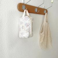 Bolso de Cosméticos Floral Vintage Pequeño, Aretes, Algodón Encajado Ideal para Viajes - details 1