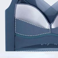 L-6L sujetador grande para mujer, Push Up de seda helada, Bralette superior sin costuras, sujetadores de encaje inalámbricos para verano, Top de talla grande, lencería, ropa interior 15019 - details 4