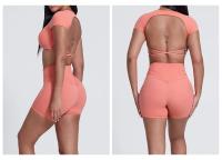 SHINBENE-pantalones cortos de cintura alta para Yoga, Shorts sexys ajustados para entrenamiento de gimnasio, 4" - details 11