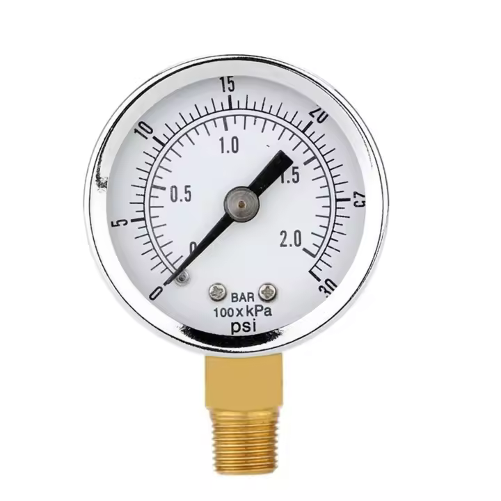 Ventaverde de Presión de Aire Compreso de 40MM Escala Doble 0~30psi 0~2bar - 1