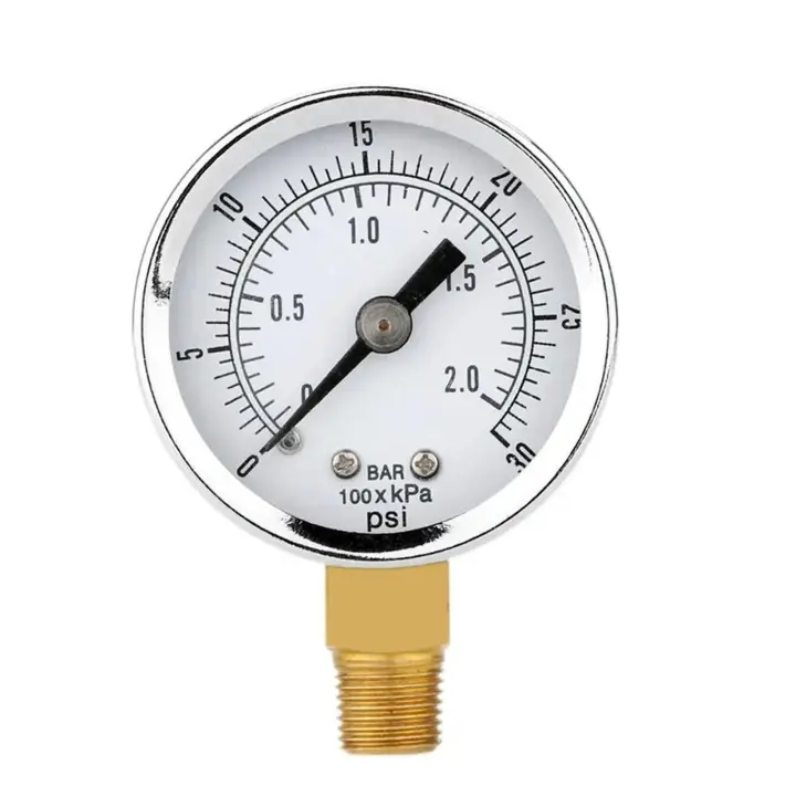 Ventaverde de Presión de Aire Compreso de 40MM Escala Doble 0~30psi 0~2bar - 1