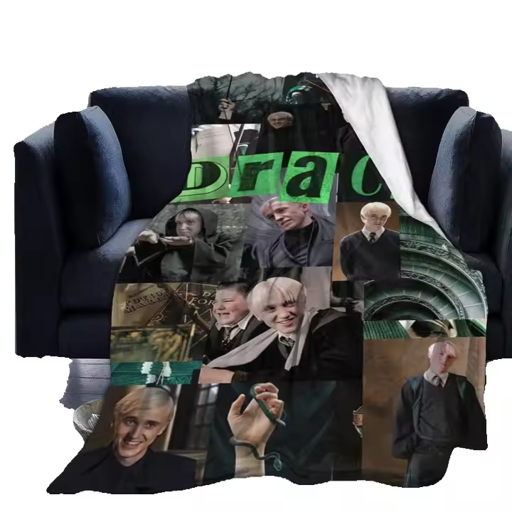 Draco-Malfoy-mantas de vellón para todas las estaciones, manta cálida y esponjosa de microfibra para sofá, Sofa-X19 de cama - 1