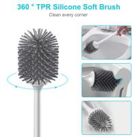 Escobillas de Baño de Silicona, Escobilla de Silicona con Secado Rápido, Gris, WC - details 3