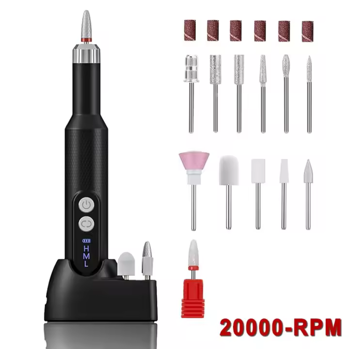 Taladro eléctrico inalámbrico para uñas, máquina de lijado de Gel acrílico, recargable, portátil, profesional - 1
