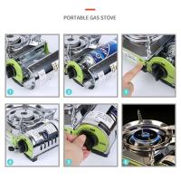 Estufa de gas portátil para camping, quemador MS-8000, caja resistente al viento, accesorios de cocina - details 3