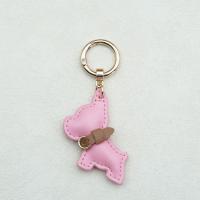 Precioso llavero de Bulldog Francés, Animal, perro, cachorro, colgador de perro de cuero PU, colgante de bolso de Bulldog de dibujos animados a la moda para mujer - details 2