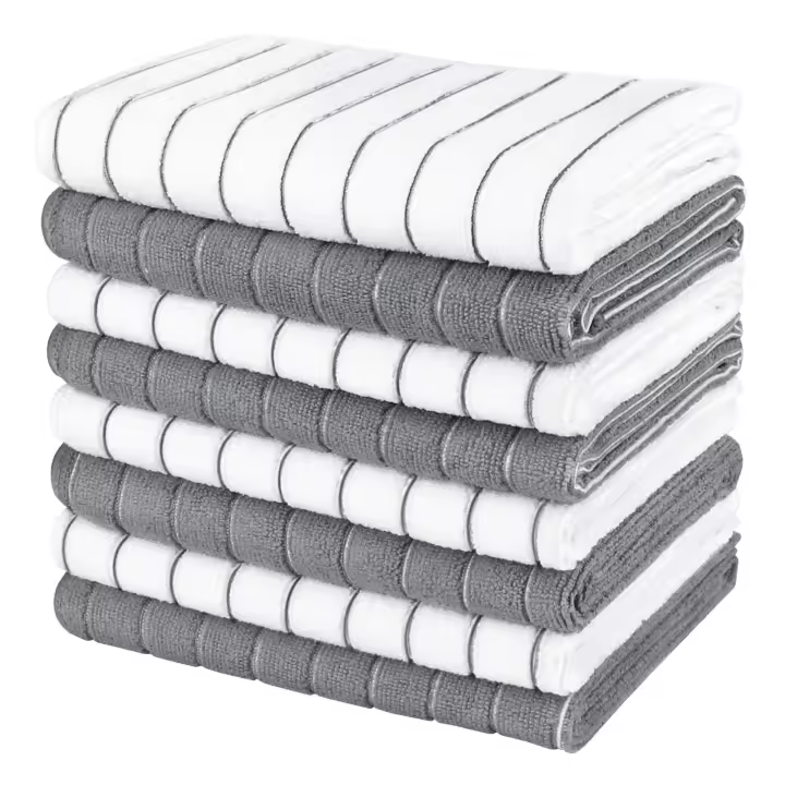 Paños de Cocina de Microfibra, Juego de Paños de Cocina de 45x65cm, 8 Unidades - 1