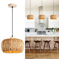 LEFAN-Lámpara de ratán decorativa para restaurante y tienda, accesorio creativo de bambú para dormitorio, sala de estar y Antlque - details 0