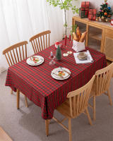 Mantel de Mesa de Cuadros a Cuadros con Borla Cubierta de Mesa sin Arrugas Lavable para Navidad, Fiestas y Año Nuevo - details 14