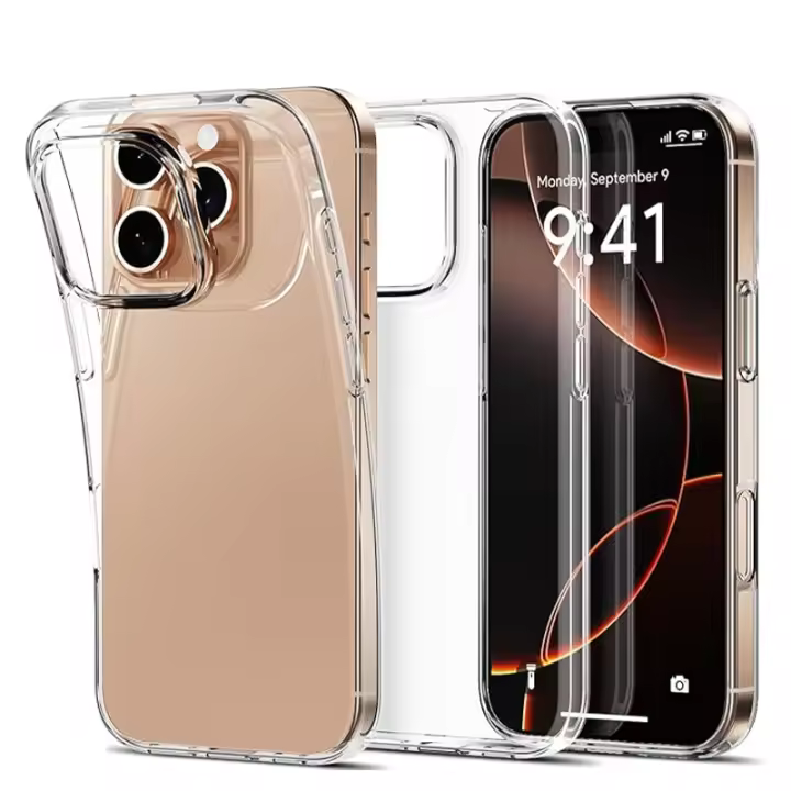 2024 nueva funda transparente de TPU para iPhone 16 15 14 13 12 11 Pro Max transparente suave 16 15 14 Plus funda protectora trasera de silicona para teléfono - 1