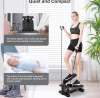 Stepper de fitness, stepper arriba-abajo con manillar, swing stepper, máquina de ejercicios con bandas de resistencia, capacidad de carga 150 kg, equipo deportivo stepper para el hogar, oficina, sala de estar, gimnasio - details 0