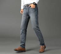 Vaqueros elásticos informales de pierna recta para hombre, pantalones vaqueros de trabajo azules y negros, modernos y clásicos, ropa de marca para hombre - details 7