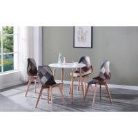 Pack 4 Sillas de Comedor con Respaldo Transparente y Patas de Madera