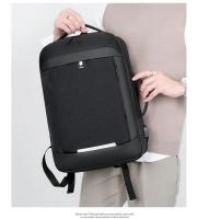 Mochila expandible para portátil para hombre, bolsa impermeable negra para Notebook, 16 pulgadas, 17 pulgadas, mochila - details 23