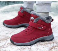 Zapatos de senderismo impermeables para mujer, Botines de cuero para mantener el calor al aire libre, Botas de senderismo de nieve cálidas de felpa antideslizantes, Invierno - details 12