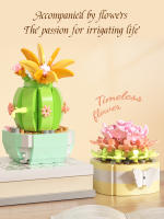 Micro particle building block simulation succulent small potted plant bouquet ornaments for children's assembled building block - details 4