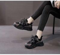Suela de goma antideslizante con cordones para mujer, zapatos de papá de suela gruesa, zapatos para correr y caminar en el gimnasio para mujer - details 2