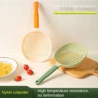 Colador grande de silicona para cocina, utensilios de filtro resistentes a altas temperaturas, mango largo, colador de Pasta, colador de drenaje, cuchara de drenaje - details 0