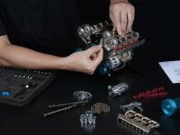 Kit de modelo de motor de coche de montaje de Metal V8, bricolaje, mejora la capacidad práctica, adornos mecánicos, regalo de decoración, más de 500 Uds. - details 1