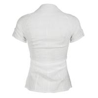 2025 Blusa abotonada de estilo francés para mujer, camisa elegante de manga corta a rayas, camisetas Fairycore de verano, ropa de calle para mujer - details 1