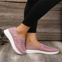 Zapatillas de deporte de malla transpirable para mujer, zapatos cómodos con flores, suaves y sólidos, a la moda, ligeros, 2022 - details 19