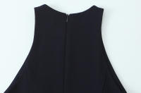Vestido Mini Pleated TRZA Para Mujer Con Borlas Lateral Cuello Halter Frontera Trasera Chic Moda Casual A-Line Corto - details 8