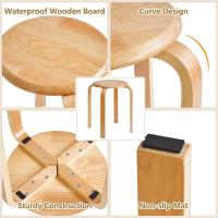 apilable de Madera doblada Antideslizante sólida Taburetes - details 3