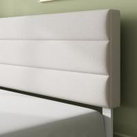 Piper Cama 135x190 cm Altura 30 cm Tapizado Somier con Cabeza Soporte de Láminas de Madera - details 3