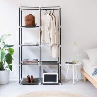 Armario de Tela Plegable Grande Ropero con Baldas y Barra para Colgar Ropa 88 x 170 x 45 CM - details 3