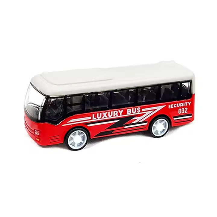 Vehicle Model Alloy Bus Model Bus Shape High Imitation Pull Back Car Ornaments Simulation School Bus Model Kids Gift - 1