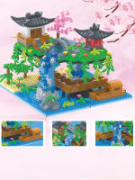 Peach Blossom Pond Building Block Girl's Chinese Style Series Assembly Particle High difficulty Puzzle Assembly Toy - details 3