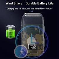 Afeitadora Eléctrica Reciprocante Inalámbrica Carga USB Recortador de Barba y Sideburns de Precisión Doble Belleza - details 7