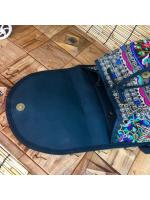 Mochila de lona con diseño bordado hecho a mano Retro para mujer, bolso de hombro de viaje, mochila étnica de gran capacidad - details 15