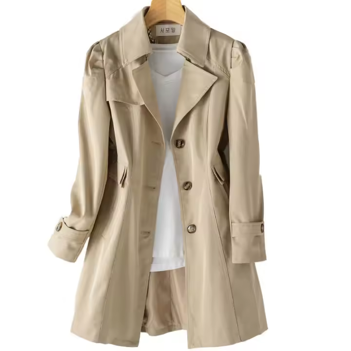 Cortavientos de longitud media para mujer, chaqueta ajustada versión coreana, top de primavera y otoño, nuevo - 1