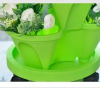 Macetas de plástico para exteriores, macetas apilables para jardín, macetas verticales para flores, maceta para fresas - details 4