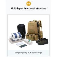 Mochila táctica de 50L Impermeable, para hombre, ideala para senderismo, escalada, pesca, portátil para ordenador de viaje - details 4
