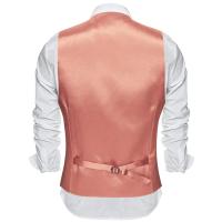 Chaleco de satén de seda sólida para hombre, chaqueta Formal sin mangas, color rojo liso, Tops informales para bodas y negocios, de diseñador, - details 13